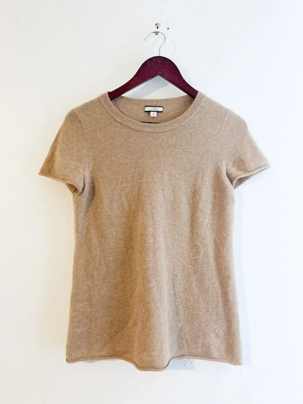 J.Crew Short-Sleeve 100% Cashmere T-Shirt Sweater
